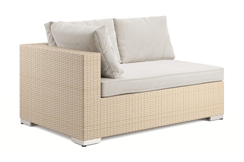 Bahamas Vänstermodul utomhus 140 cm - Beige - Utemöbler - Loungemöbler - Modulsoffa utomhus - Högermoduler utesoffa