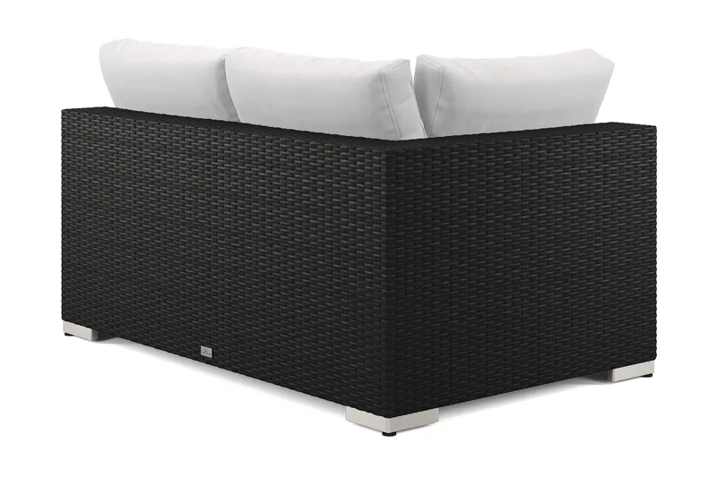 Bahamas Vänstermodul utomhus 140 cm i konstrotting - Svart - Utemöbler - Loungemöbler - Modulsoffa utomhus - Högermoduler utesoffa