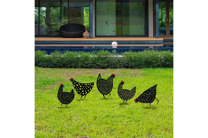 Dekorativ Trädgårds Metalltillbehör Set Gilen Svart - Svart - Trädgård & spabad - Utemiljö - Trädgårdsdekoration - Trädgårdsfigurer & trädgårdsprydnad - Plastdjur