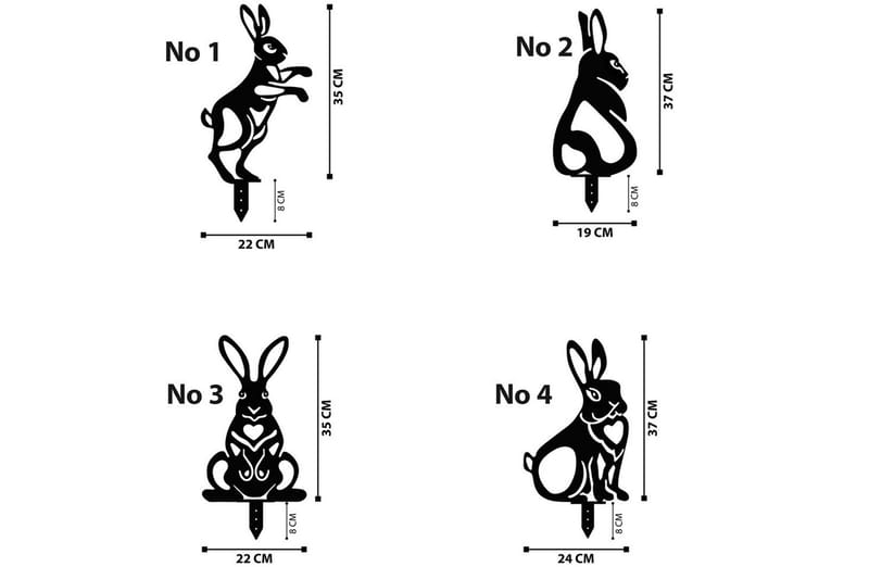Dekorativ Trädgårds Metalltillbehör Set Jarielhaven Svart - Svart - Trädgård & spabad - Utemiljö - Trädgårdsdekoration - Trädgårdsfigurer & trädgårdsprydnad - Trädgårdsstaty