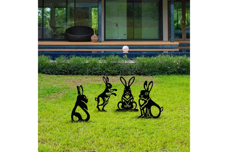 Dekorativ Trädgårds Metalltillbehör Set Jarielhaven Svart - Svart - Trädgård & spabad - Utemiljö - Trädgårdsdekoration - Trädgårdsfigurer & trädgårdsprydnad - Trädgårdsstaty