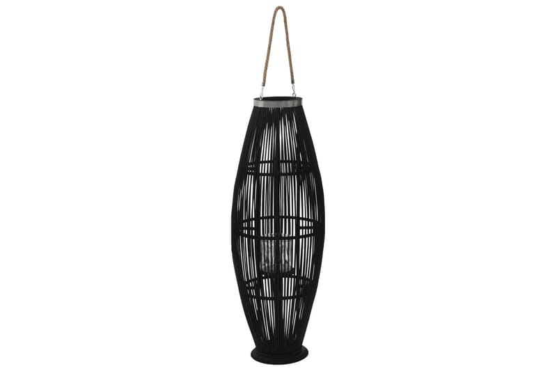 Hängande ljuslykta bambu 95 cm svart - Svart - Utelykta - Ljusstake & ljuslykta - Dekoration & inredningsdetaljer