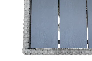 James Light Stor L-formad vändbar loungegrupp utomhus i konstrotting med förvaring och gråa dynor - Grå - Utemöbler - Loungemöbler - Soffgrupp utomhus