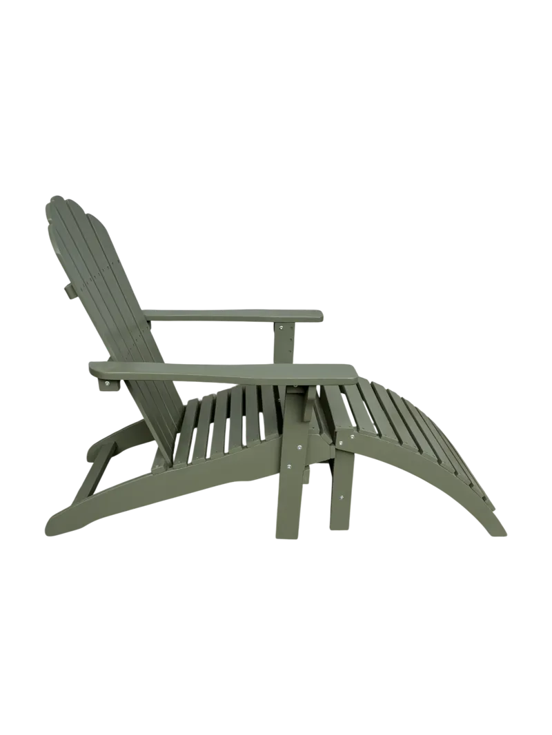 Landet Däckstol utomhus i akacia trä - Mörkgrön - Utemöbler - Utestol & trädgårdsstol - Solstolar - Däckstol