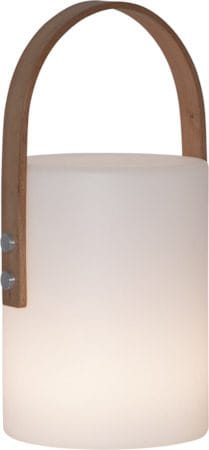 Lucie Lykta 19 cm - vit med brunt handtag - Trädgård & spabad - Utemiljö - Trädgårdsdekoration - Tr ädgårdsfigurer & trädgårdsprydnad - Utelykta