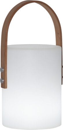 Lucie Lykta 19 cm - vit med brunt handtag - Trädgård & spabad - Utemiljö - Trädgårdsdekoration - Trädgårdsfigurer & trädgårdsprydnad - Utelykta