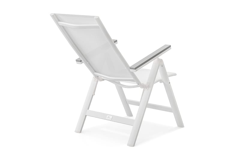 Monaco Light Positionsstol utomhus med justerbar rygg i aluminium - Vit - Utemöbler - Utestol & trädgårdsstol - Positionsstol
