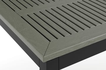 Monaco rektangulärt förlängningsbart bord utomhus med iläggsskiva 150-250x90 cm i aluminium/metall/plast - Svart/Grå - Utemöbler - Utebord & trädgårdsbord - Matbord utomhus