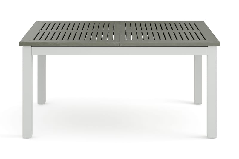 Monaco rektangulärt förlängningsbart bord utomhus med iläggsskiva 150-250x90 cm i aluminium/metall/plast - Vit/Grå - Utemöbler - Utebord & trädgårdsbord - Matbord utomhus