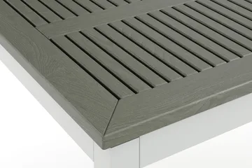 Monaco rektangulärt förlängningsbart bord utomhus med iläggsskiva 150-250x90 cm i aluminium/metall/plast - Vit/Grå - Utemöbler - Utebord & trädgårdsbord - Matbord utomhus