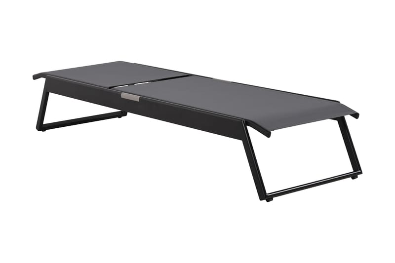 Monaco Solsäng med justerbar rygg i aluminium grå textil - Svart - Utemöbler - Utestol & trädgårdsstol - Solsäng & Solvagnar