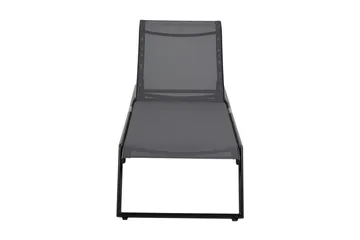 Monaco Solsäng med justerbar rygg i aluminium grå textil - Svart - Utemöbler - Utestol & trädgårdsstol - Solsäng & Solvagnar