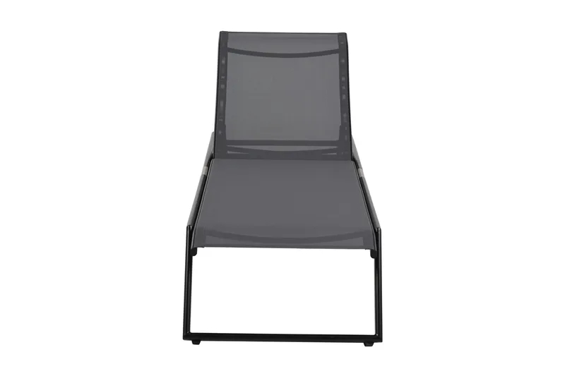 Monaco Solsäng med justerbar rygg i aluminium grå textil - Svart - Utemöbler - Utestol & trädgårdsstol - Solsäng & Solvagnar