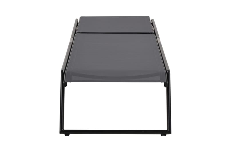 Monaco Solsäng med justerbar rygg i aluminium grå textil - Svart - Utemöbler - Utestol & trädgårdsstol - Solsäng & Solvagnar