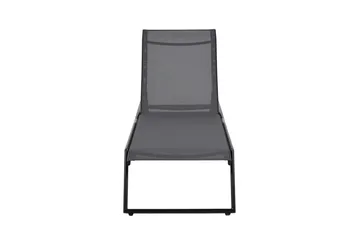 Monaco Solsäng med justerbar rygg i aluminium grå textil - Svart - Utemöbler - Utestol & trädgårdsstol - Solsäng & Solvagnar
