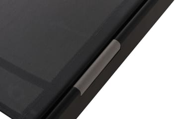 Monaco Solsäng med justerbar rygg i aluminium grå textil - Svart - Utemöbler - Utestol & trädgårdsstol - Solsäng & Solvagnar