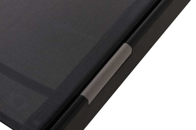 Monaco Solsäng med justerbar rygg i aluminium grå textil - Svart - Utemöbler - Utestol & trädgårdsstol - Solsäng & Solvagnar