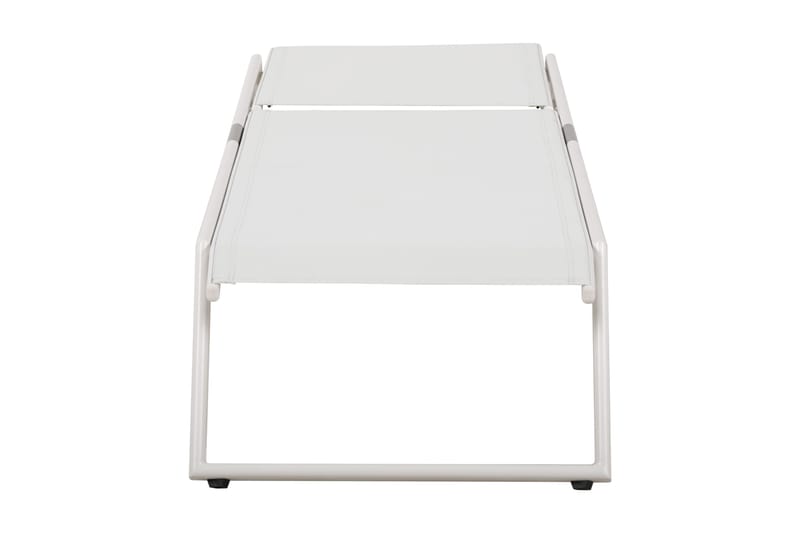 Monaco Solsäng med justerbar rygg i aluminium vit textil, Vit