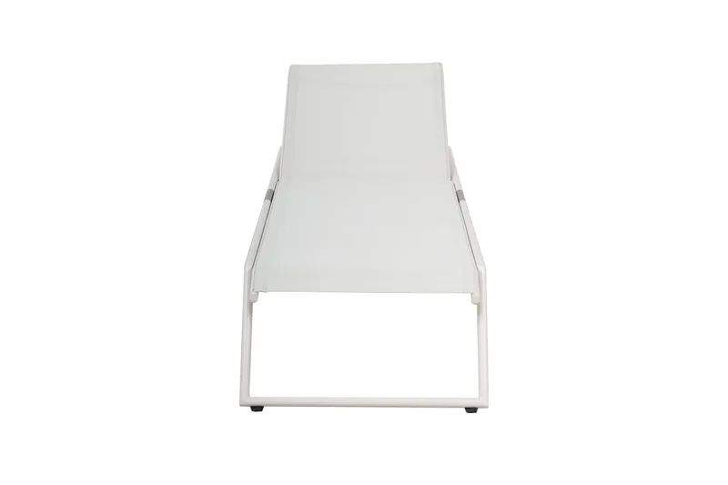 Monaco Solsäng med justerbar rygg i aluminium vit textil - Vit - Utemöbler - Utestol & trädgårdsstol - Solsäng & Solvagnar