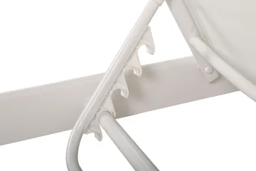 Monaco Solsäng med justerbar rygg i aluminium vit textil - Vit - Utemöbler - Utestol & trädgårdsstol - Solsäng & Solvagnar