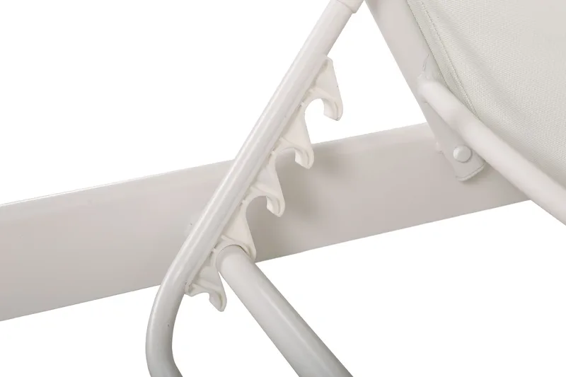 Monaco Solsäng med justerbar rygg i aluminium vit textil - Vit - Utemöbler - Utestol & trädgårdsstol - Solsäng & Solvagnar