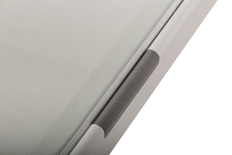 Monaco Solsäng med justerbar rygg i aluminium vit textil - Vit - Utemöbler - Utestol & trädgårdsstol - Solsäng & Solvagnar