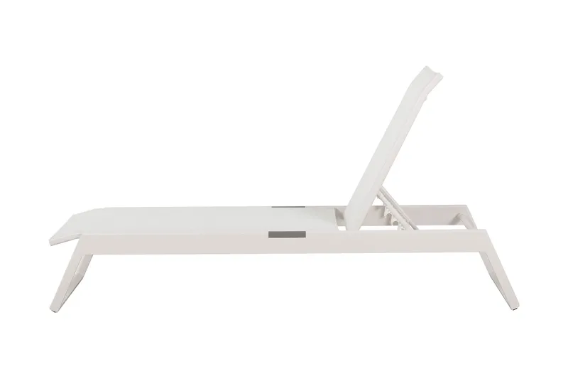 Monaco Solsäng med justerbar rygg i aluminium vit textil - Vit - Utemöbler - Utestol & trädgårdsstol - Solsäng & Solvagnar