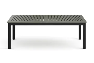 Monaco Stort rektangulärt förlängningsbart bord utomhus med iläggsskiva 210-310x90 cm i aluminium/plast - Svart/Grå - Utemöbler - Utebord & trädgårdsbord - Matbord utomhus