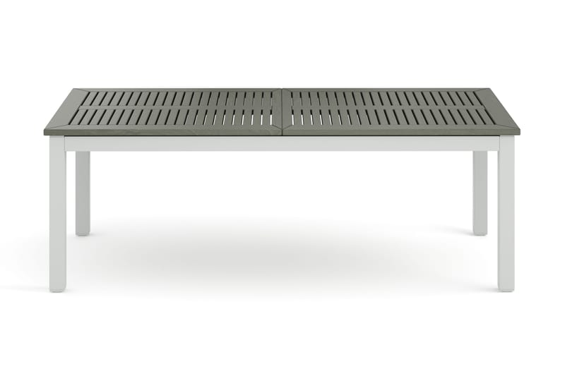 Monaco Stort rektangulärt förlängningsbart bord utomhus med iläggsskiva 210-310x90 cm i aluminium/plast - Vit/Grå - Utemöbler - Utebord & trädgårdsbord - Matbord utomhus