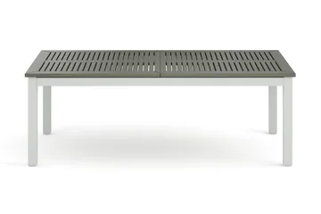 Monaco Stort rektangulärt förlängningsbart bord utomhus med iläggsskiva 210-310x90 cm i aluminium/plast - Vit/Grå - Utemöbler - Utebord & trädgårdsbord - Matbord utomhus