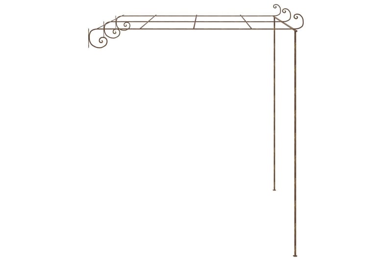 Pergola antikbrun 3x3x2,5 m järn - Brun - Trädgård & spabad - Utemiljö - Trädgårdsdekoration - Trädgårdsfigurer & trädgårdsprydnad