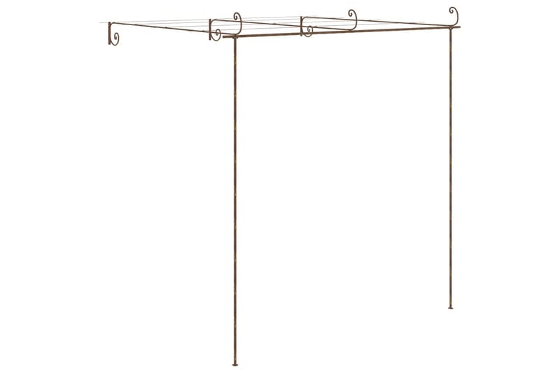 Pergola antikbrun 3x3x2,5 m järn - Brun - Trädgård & spabad - Utemiljö - Trädgårdsdekoration - Trädgårdsfigurer & trädgårdsprydnad