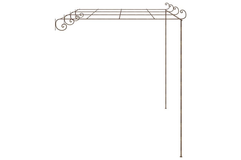 Pergola antikbrun 4x3x2,5 m järn - Brun - Trädgård & spabad - Utemiljö - Trädgårdsdekoration - Trädgårdsfigurer & trädgårdsprydnad