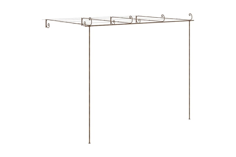 Pergola antikbrun 4x3x2,5 m järn - Brun - Trädgård & spabad - Utemiljö - Trädgårdsdekoration - Trädgårdsfigurer & trädgårdsprydnad