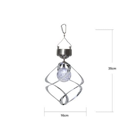 Roma Solcellsvindspel 16 cm - silver - Trädgård & spabad - Utemiljö - Trädgårdsdekoration - Trädgårdsfigurer & trädgårdsprydnad - Vindsnurra & vindspel