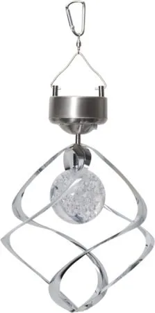 Roma Solcellsvindspel 16 cm - silver - Trädgård & spabad - Utemiljö - Trädgårdsdekoration - Trädgårdsfigurer & trädgårdsprydnad - Vindsnurra & vindspel