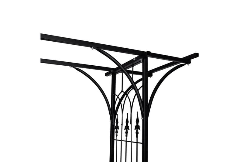 Rosenbåge 200x52x204 cm - Svart - Trädgård & spabad - Utemiljö - Trädgårdsdekoration - Trädgårdsfigurer & trädgårdsprydnad