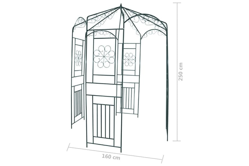 Rosenbåge 250 cm mörkgrön - Grön - Trädgård & spabad - Utemiljö - Trädgårdsdekoration - Trädgårdsfigurer & trädgårdsprydnad