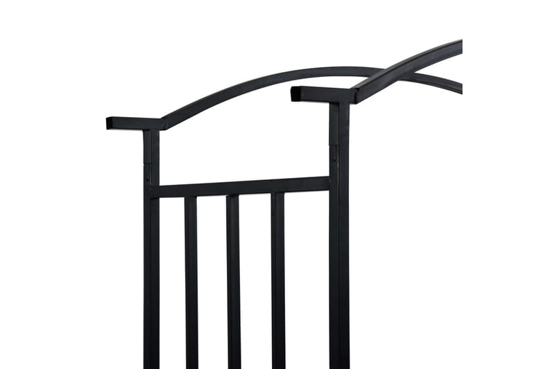 Rosenbåge med bänk svart 128x50x207 cm järn - Svart - Trädgård & spabad - Utemiljö - Trädgårdsdekoration - Trädgårdsfigurer & trädgårdsprydnad
