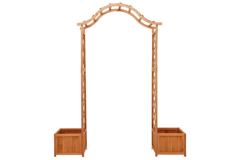 Rosenbåge med odlingslåda massivt granträ - Brun - Trädgård & spabad - Utemiljö - Trädgårdsdekoration - Trädgårdsfigurer & trädgårdsprydnad