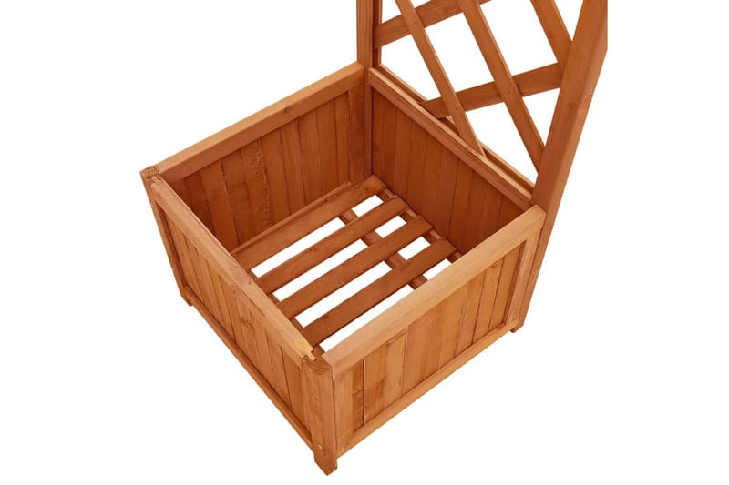 Rosenbåge med odlingslåda massivt granträ - Brun - Trädgård & spabad - Utemiljö - Trädgårdsdekoration - Trädgårdsfigurer & trädgårdsprydnad