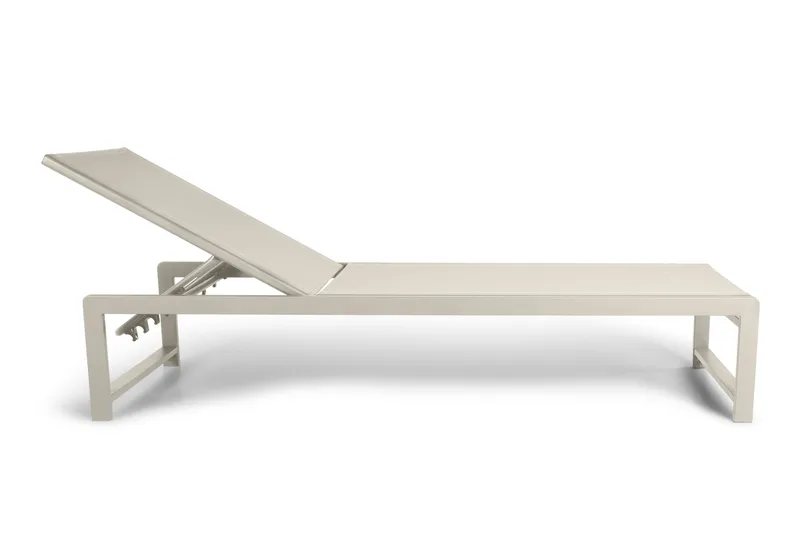 Sanna Solsäng Med Justerbart Ryggstöd - Beige - Utemöbler - Utestol & trädgårdsstol - Solsäng & Solvagnar