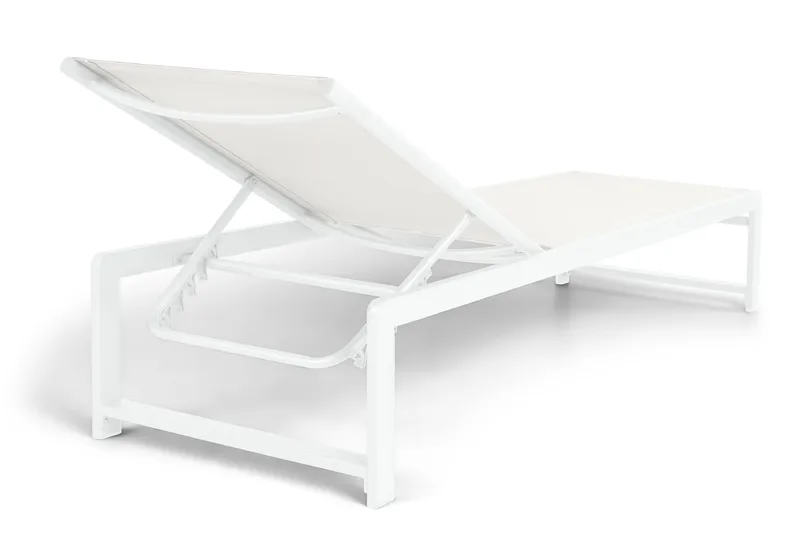 Sanna Solsäng Med Justerbart Ryggstöd - Vit - Utemöbler - Utestol & trädgårdsstol - Solsäng & Solvagnar