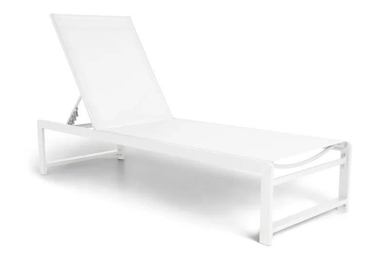 Sanna Solsäng Med Justerbart Ryggstöd - Vit - Utemöbler - Utestol & trädgårdsstol - Solsäng & Solvagnar