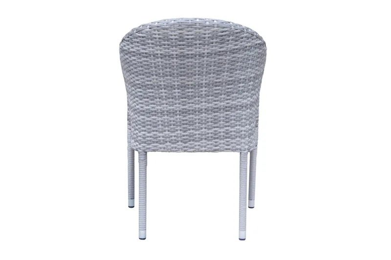 Thor loungestol utomhus i konstrotting med blå sittdyna - Grå - Utemöbler - Loungemöbler - Loungestol utomhus