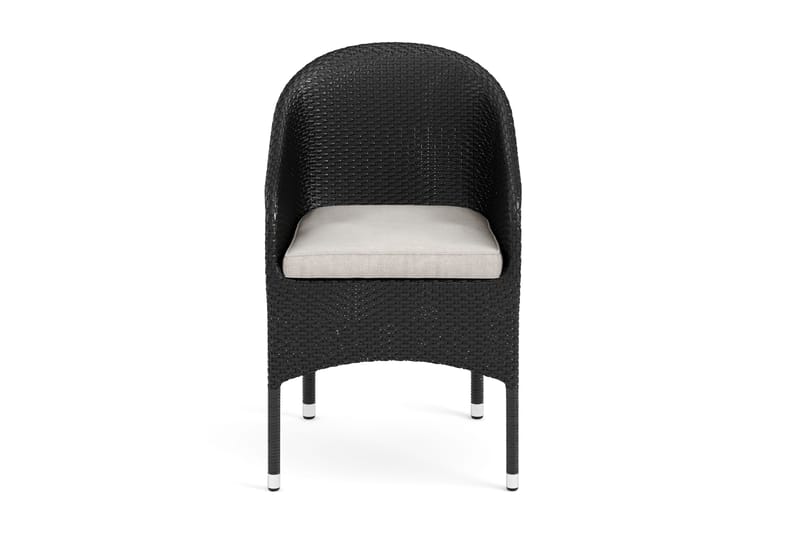 Thor loungestol utomhus i konstrotting med svart sittdyna - Svart - Utemöbler - Loungemöbler - Loungestol utomhus