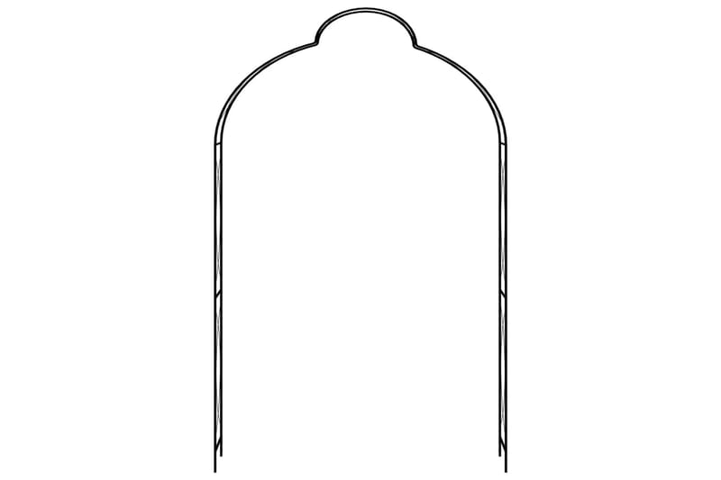 Trädgårdsbåge 150x34x240 cm järn - Svart - Trädgård & spabad - Utemiljö - Trädgårdsdekoration - Trädgårdsfigurer & trädgårdsprydnad