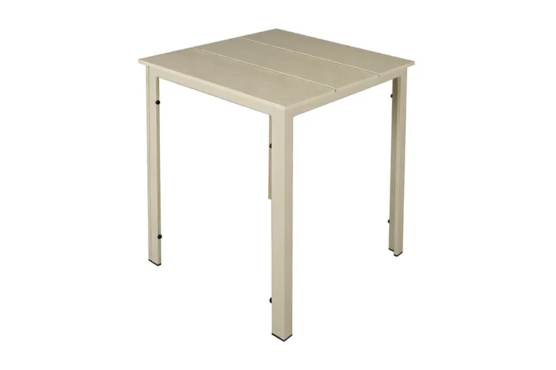 Tunis Cafebord utomhus 70x70 cm i metall/plast - Beige - Utemöbler - Balkong - Balkongmöbler - Balkongbord