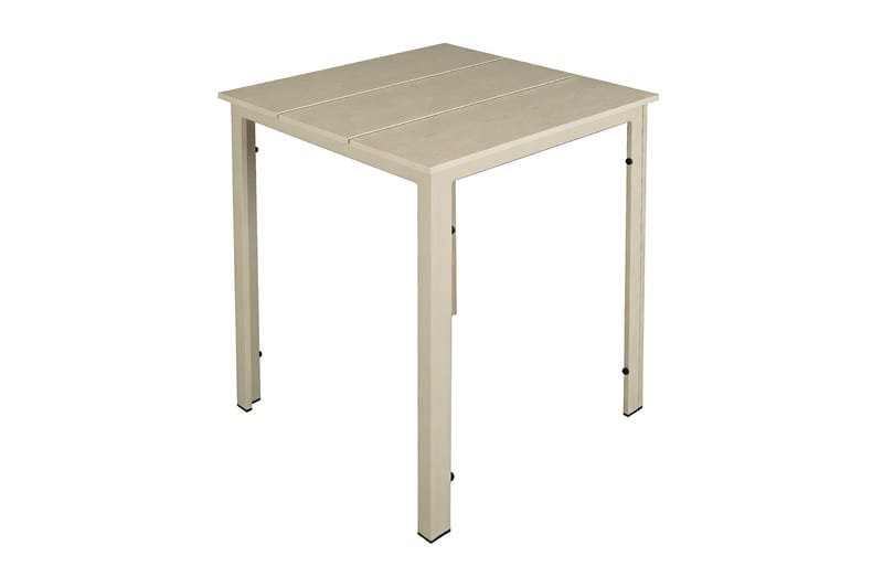 Tunis Cafebord utomhus 70x70 cm i metall/plast - Beige - Utemöbler - Balkong - Balkongmöbler - Balkongbord