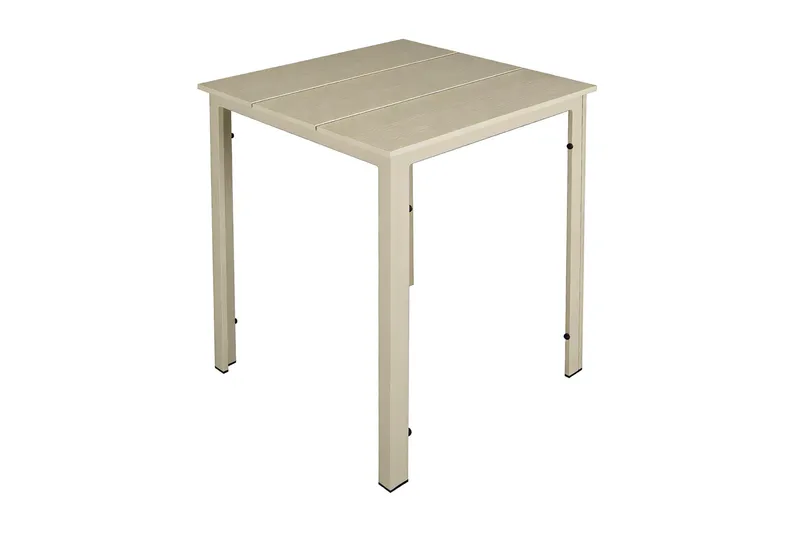 Tunis Cafebord utomhus 70x70 cm i metall/plast - Beige - Utemöbler - Balkong - Balkongmöbler - Balkongbord